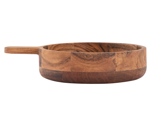 Holzpfanne Deko Pfanne Holz 32x25cm Schale Akazie massiv