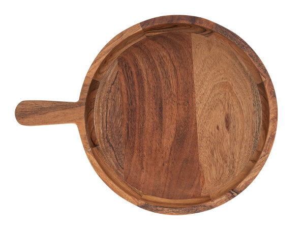 Holzpfanne Deko Pfanne Holz 32x25cm Schale Akazie massiv