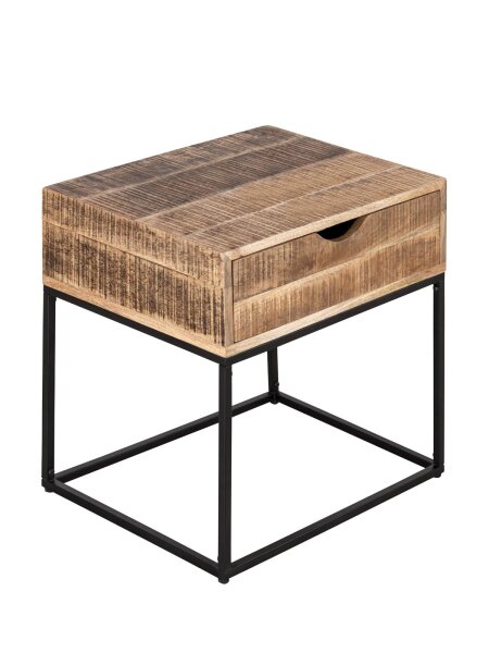 Nachtschrank Holz Nachtkästchen 45x45x35cm Nachtkonsole Maya Beistelltisch