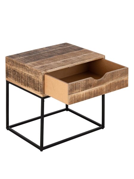 Nachtschrank Holz Nachtkästchen 45x45x35cm Nachtkonsole Maya Beistelltisch
