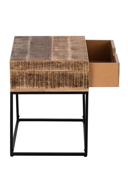 Nachtschrank Holz Nachtkästchen 45x45x35cm Nachtkonsole Maya Beistelltisch