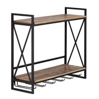 Weinregal Holz Hausbar Flaschenregal 60x45x25cm Rio...
