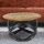 Beistelltisch Couchtisch rund Wohnzimmer Orbit Metall Gestell schwarz 75cm