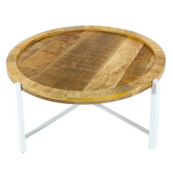 Couchtisch ø75cm Beistelltisch Wohnzimmer Tisch rund Sioux Metall Gestell