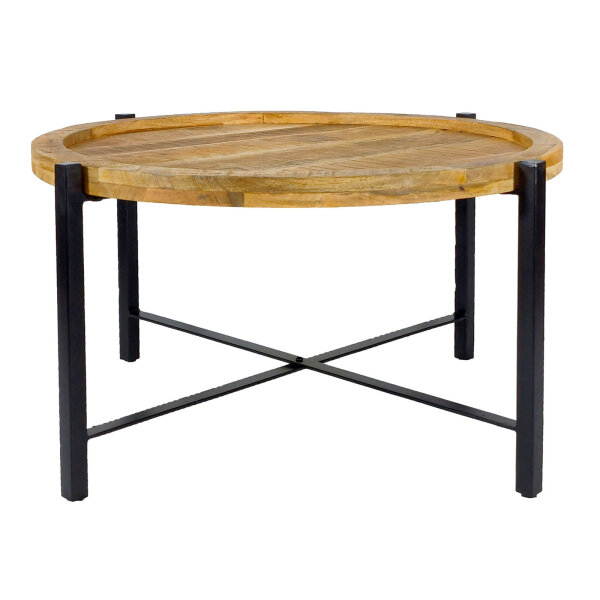 Couchtisch ø75cm Beistelltisch Wohnzimmer Tisch rund Sioux Metall Gestell