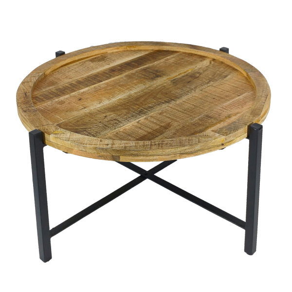 Couchtisch ø75cm Beistelltisch Wohnzimmer Tisch rund Sioux Metall Gestell