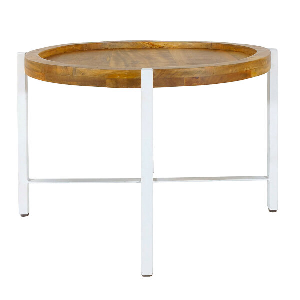 Couchtisch ø75cm Beistelltisch Wohnzimmer Tisch rund Sioux Metall Gestell