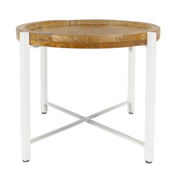 Beistelltisch ø55cm Couchtisch rund Wohnzimmer Tisch Sioux Metall Gestell