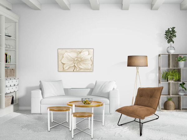 Beistelltisch ø55cm Couchtisch rund Wohnzimmer Tisch Sioux Metall Gestell