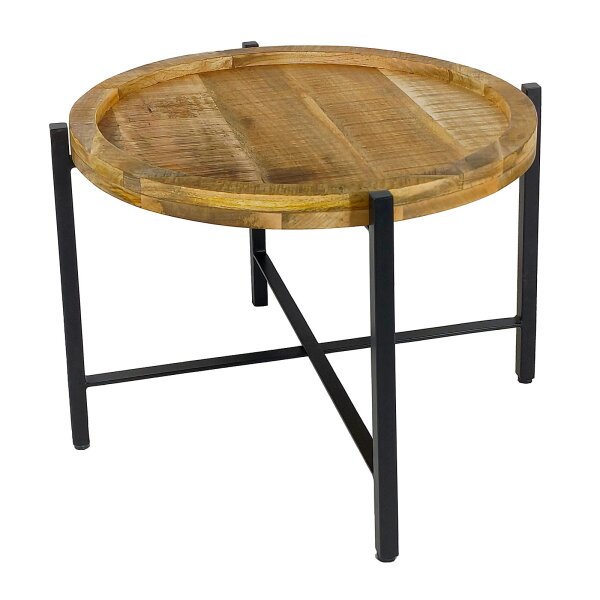 Beistelltisch ø55cm Couchtisch rund Wohnzimmer Tisch Sioux Metall Gestell
