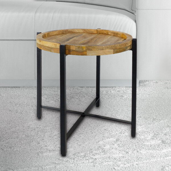 Beistelltisch Couchtisch rund Couchtisch ø46xH45cm Sioux Metall-Gestell