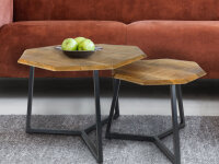 Couchtisch 2er Set achteckig Beistelltisch Satztisch Las...