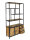 Standregal Bücherregal Regal 98x190x36cm Liverpool Metall-Gestell Holz & Metall