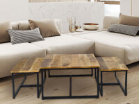 Couchtisch 3er Set Beistelltisch Satztisch Ontario Metall...