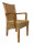 Esszimmerstuhl Rattanstuhl mit Armlehnen tabacco Perth Korbstuhl Rattan Sessel
