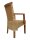 Esszimmerstuhl Rattanstuhl mit Armlehnen tabacco Perth Korbstuhl Rattan Sessel