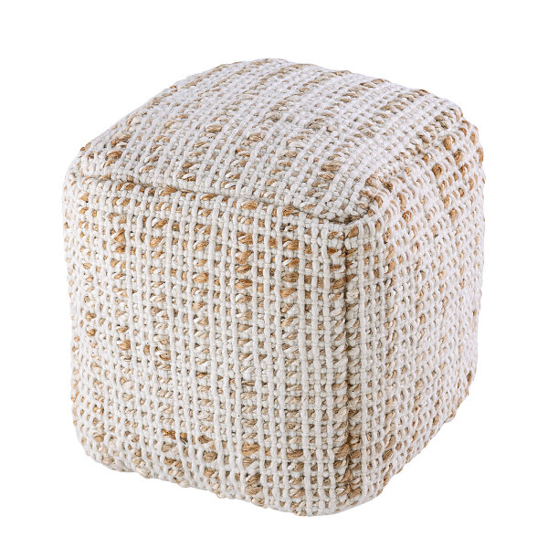 Sitzpouf Jute Sitzhocker rund Deko Hocker natur Sitzpouf Fußhocker