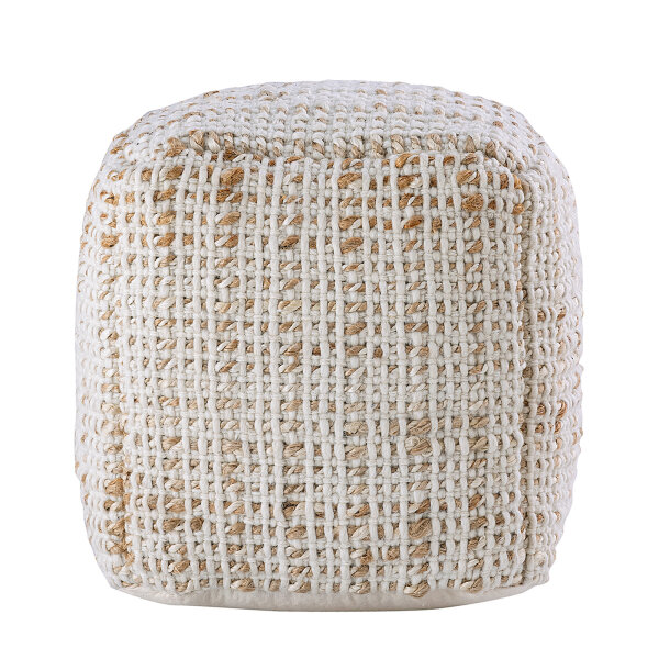 Sitzpouf Jute Sitzhocker rund Deko Hocker natur Sitzpouf Fußhocker