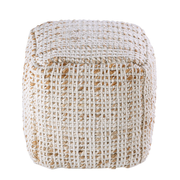 Sitzpouf Jute Sitzhocker rund Deko Hocker natur Sitzpouf Fußhocker