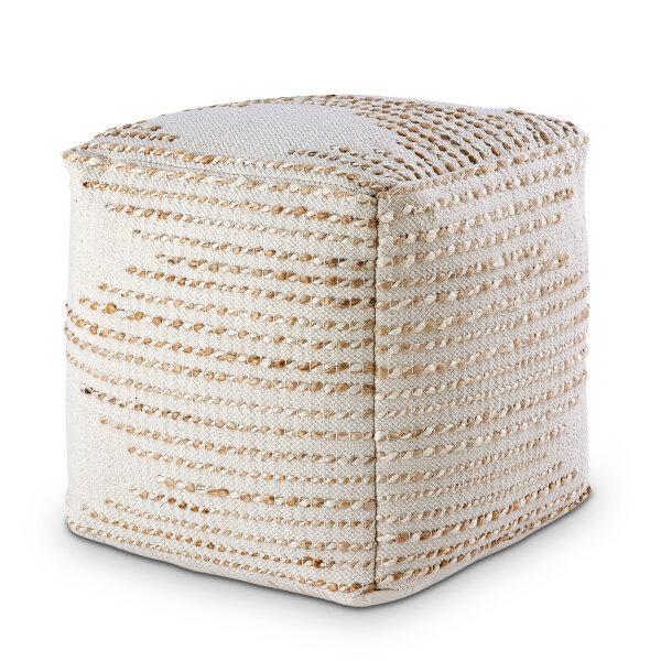 Sitzhocker Jute 45x45x45cm Sitzpouf Deko Hocker natur Jutehocker Bodenkissen