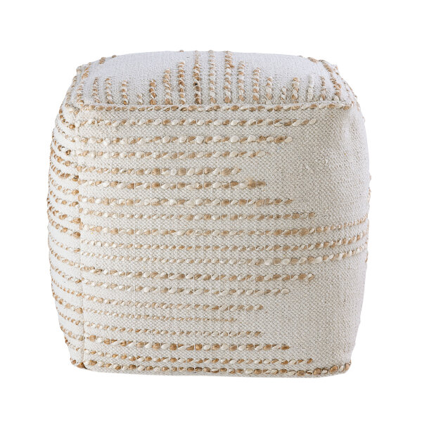 Sitzhocker Jute 45x45x45cm Sitzpouf Deko Hocker natur Jutehocker Bodenkissen