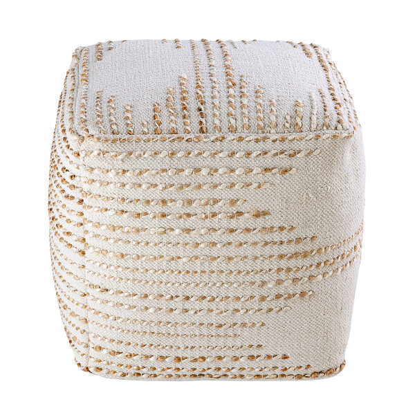 Sitzhocker Jute 45x45x45cm Sitzpouf Deko Hocker natur Jutehocker Bodenkissen