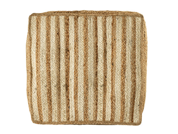 Bodenkissen Jute 50x50cm Sitzkissen quadratisch Loungekissen natur Fußkissen