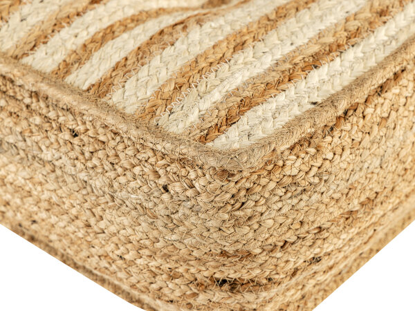 Bodenkissen Jute 50x50cm Sitzkissen quadratisch Loungekissen natur Fußkissen