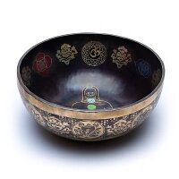 7 Chakren Klangschale farbig -- 5200-5800 g; ±38 cm