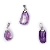 Amethyst Edelsteinanhänger mit gebohrtem Stift --...