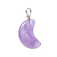 Amethyst Edelstein-Anhänger mondförmig --...