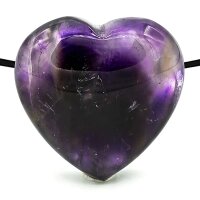 Amethystanhänger Herz gebohrt -- 2.0 cm