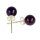 Amethystohrstecker 925er Silber -- 0.6 cm