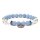Angelit / Bergkristall Armband mit Herz elastisch -- 0.8 cm
