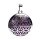 Anh&auml;nger Blume des Lebens mit Amethyst -- 3cm