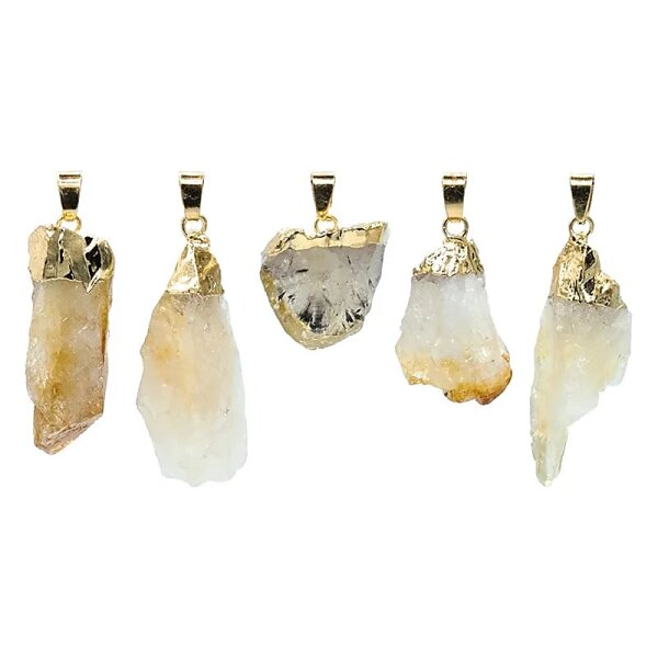 Anhänger Citrin roh (gebrannter Amethyst) -- ±2cm
