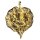 Anh&auml;nger Ganesha Blatt goldfarben -- 4cm