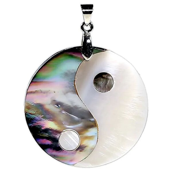 Anhänger Yin Yang Perlmutt -- 3.5 cm