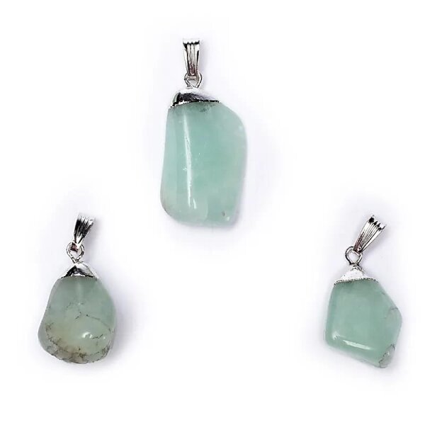 Aquamarin Edelsteinanhänger mit gebohrtem Stift -- ±1-2.5 cm