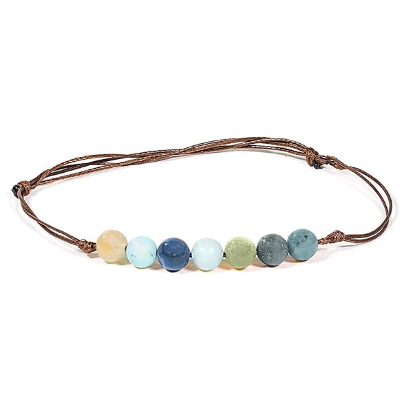 Armband Amazonit verstellbar -- 0.6 cm