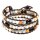 Armband Amazonit/schwarzer Achat -- 0.6 cm