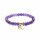 Armband Amethyst elastisch mit Mondanh&auml;nger -- 6mm