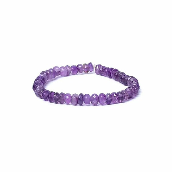 Armband Amethyst Facette AA Qualität elastisch -- 0,6 cm