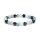 Armband Aquamarin/ Labradorit/ Tourmalin Quarz elastisch --