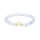 Armband aus klarem Quarz, elastisch, mit Mondanh&auml;nger -- 6mm