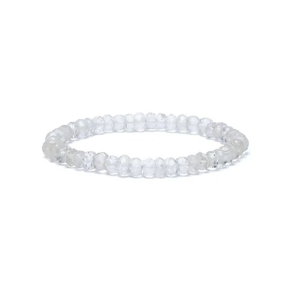 Armband Bergkristall Facette AA Qualität elastisch -- 0,6 cm