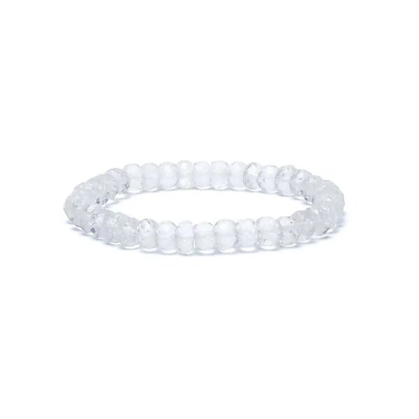 Armband Bergkristall Facette AA Qualität elastisch -- 0,8 cm