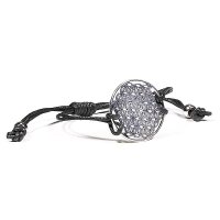 Armband Blume des Lebens schwarz verstellbar --...
