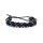 Armband H&auml;matit/ Obsidian/ Tigerauge verstellbar -- 0,6 cm