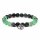Armband Kambaba Jaspis/Aventurin &amp; Kleeblatt -- 8 mm